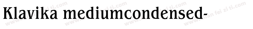 Klavika mediumcondensed字体转换